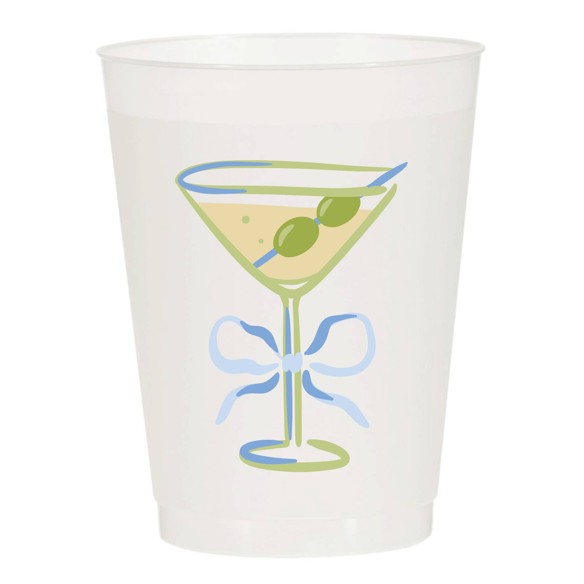 Sip Hip Hooray - Dirty Martini Frosted Cups - Girly: Pack of 6