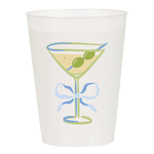 Sip Hip Hooray - Dirty Martini Frosted Cups - Girly: Pack of 6