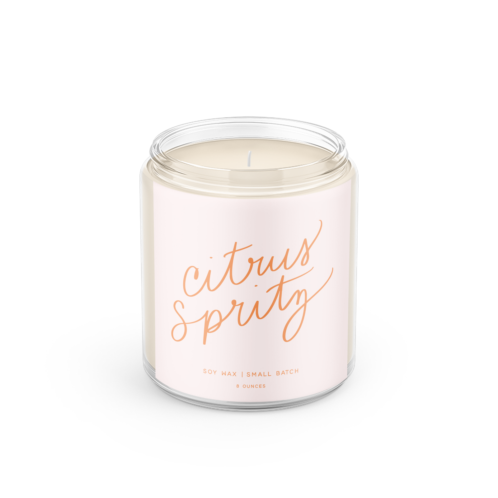 Poured Goods - Citrus Spritz: 8 oz Soy Wax - Small Batch Candles