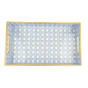 8 Oak Lane - Blue Cane Vanity Tray