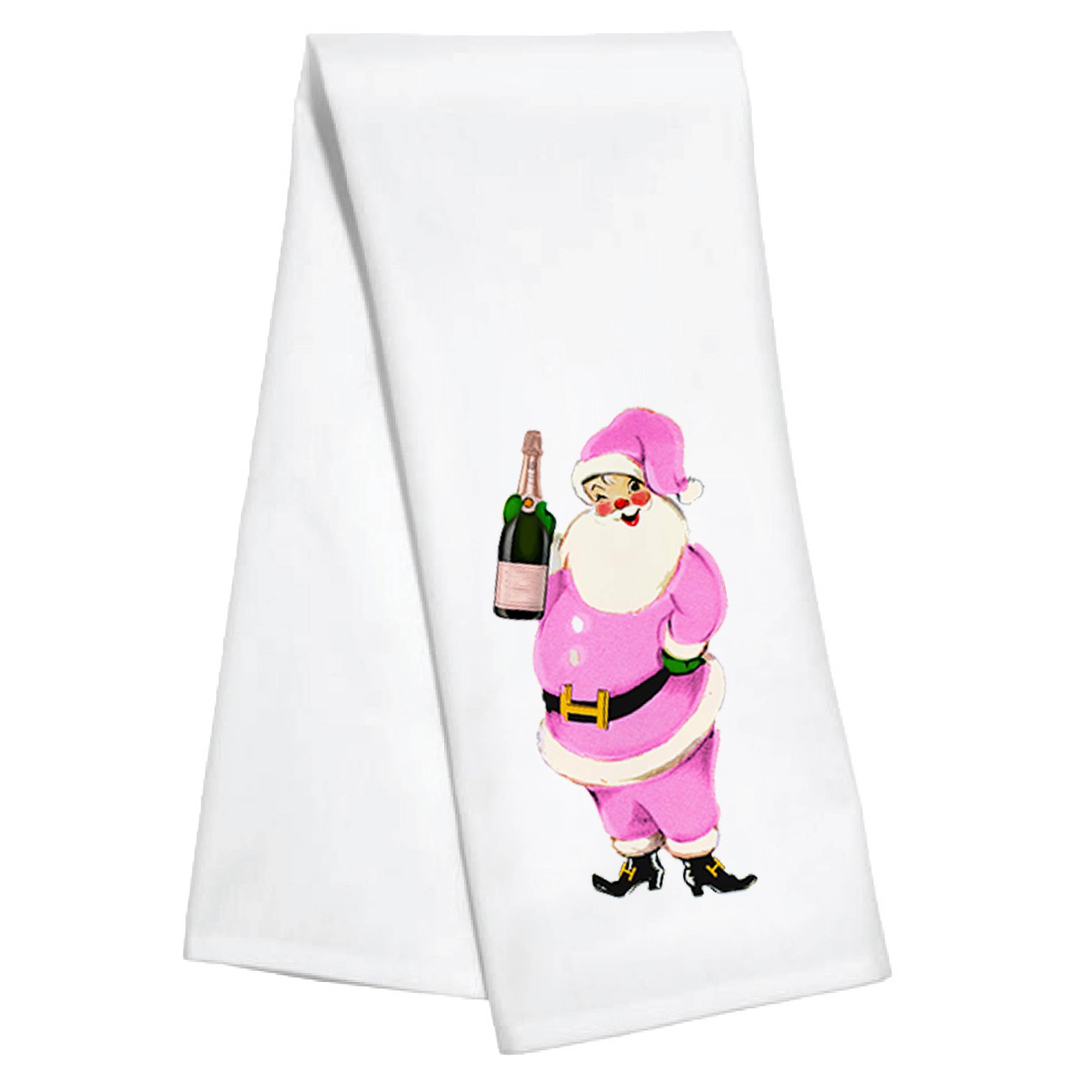 Toss Designs - Kitchen Towel - Santa Champagne