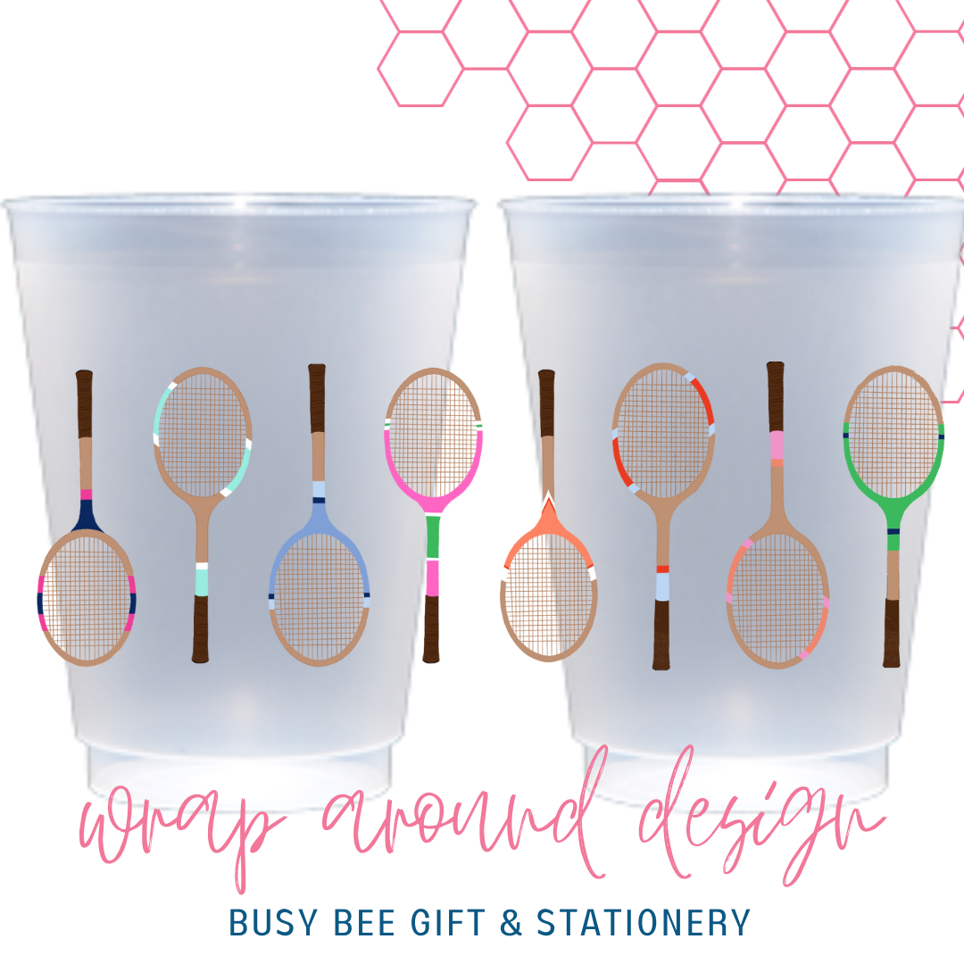 Busy Bee Gift & Stationery - Tennis Vintage Racquet Tea Towel