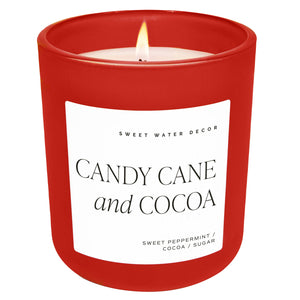 Sweet Water Decor - *NEW* Candy Cane & Cocoa 15 oz Soy Candle - Christmas Gifts