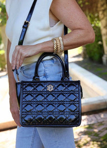 Caroline Hill - Ricky Mini Tote BLACK PATENT LQ: Default