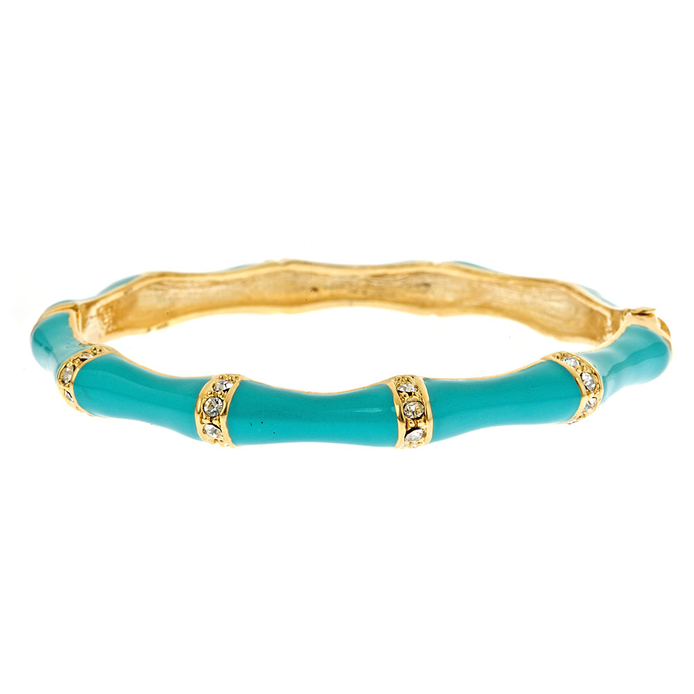 Fornash - Enamel Stone Bamboo Bracelet: Navy