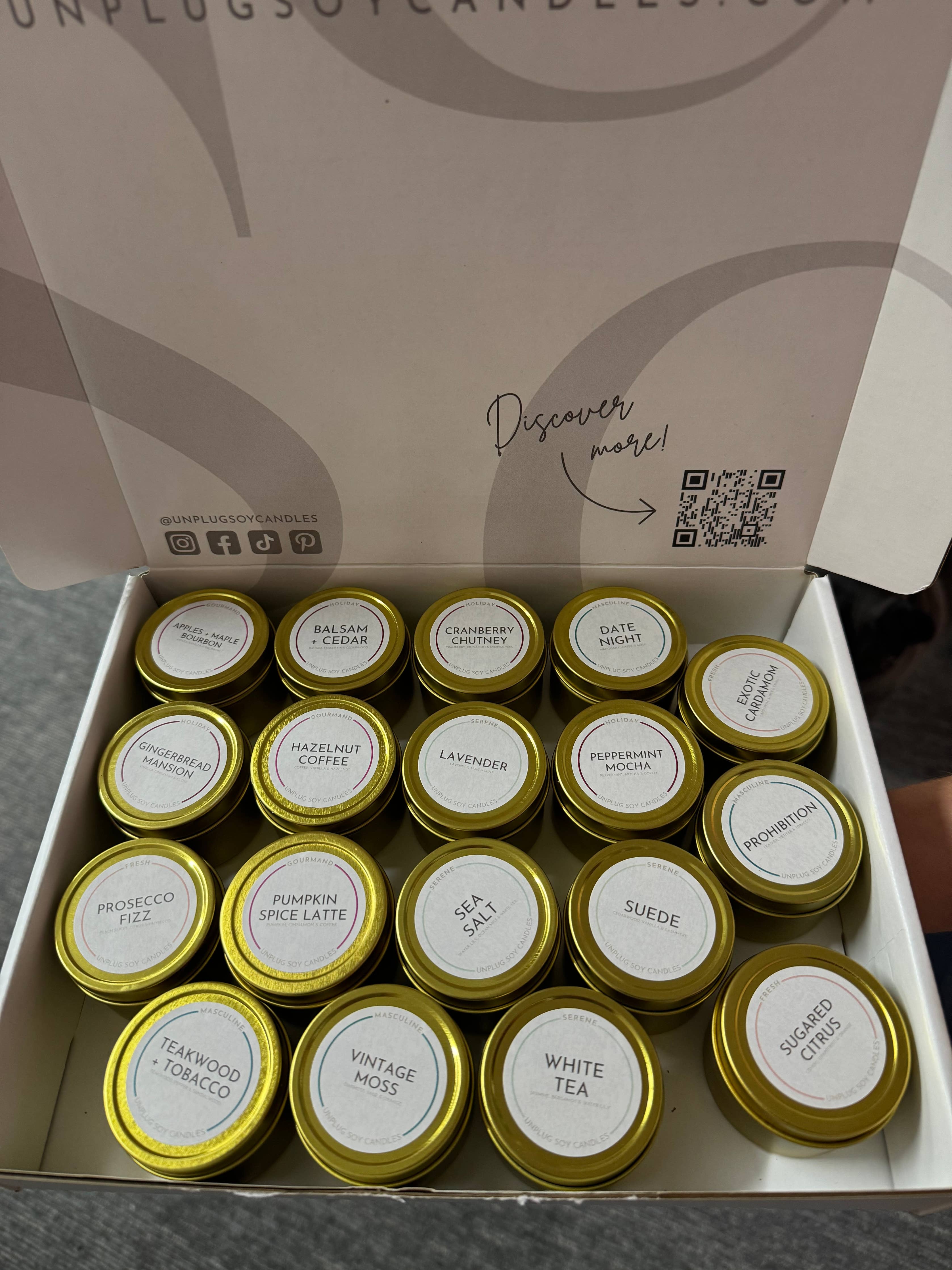 Unplug Soy Candles - Fragrance Discovery Kit- Scent Testers- Samples