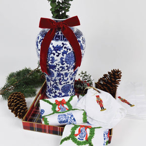 8 Oak Lane - Red Plaid Square Tray