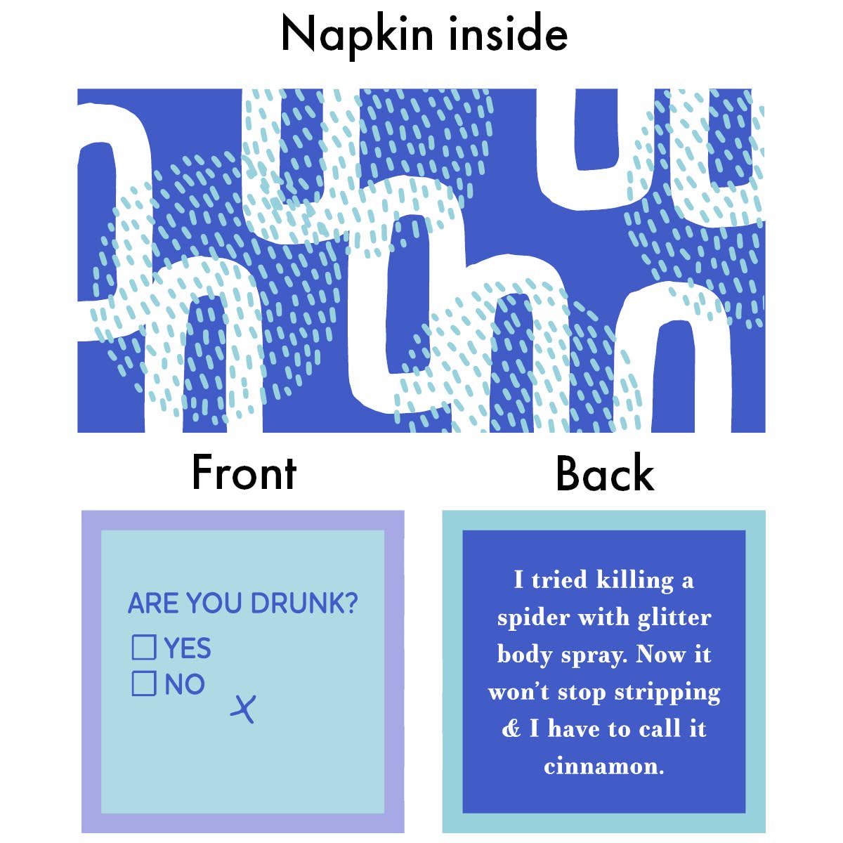 Drinks on Me - NAPKIN Get Better Soon | Funny Party Gift | Cocktail Napkin