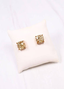 Caroline Hill - Georgie Glitter Stud Earring GOLD: Default