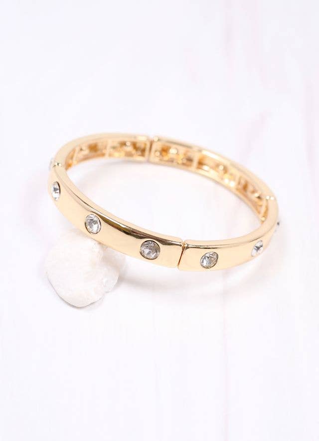 Caroline Hill - Fleischman CZ Stretch Bracelet GOLD