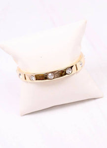 Caroline Hill - Fleischman CZ Stretch Bracelet GOLD