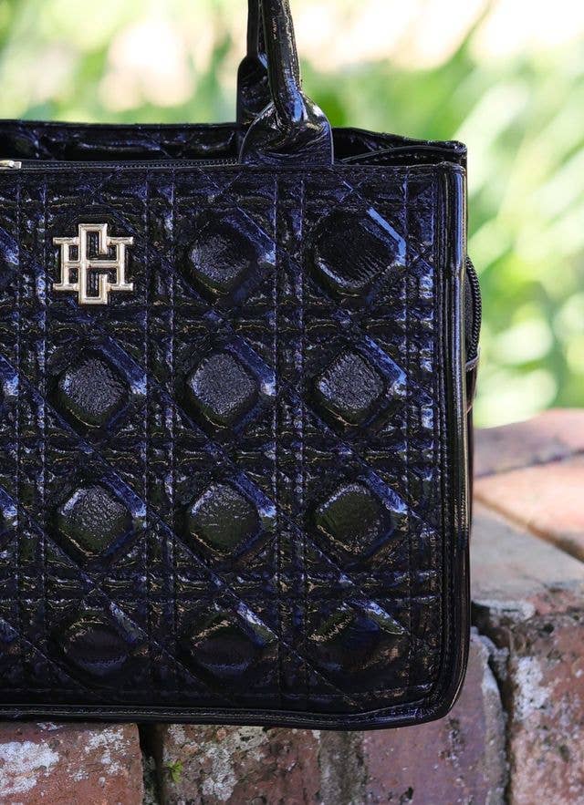 Caroline Hill - Ricky Mini Tote BLACK PATENT LQ: Default