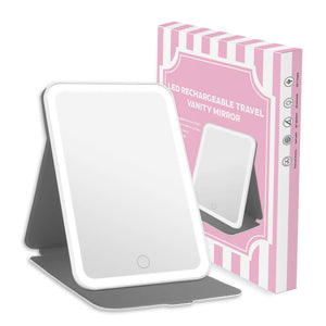 Toss Designs Rechargeable Lighted Makeup Mirror – Blue Toile Travel Vanity Mirror
