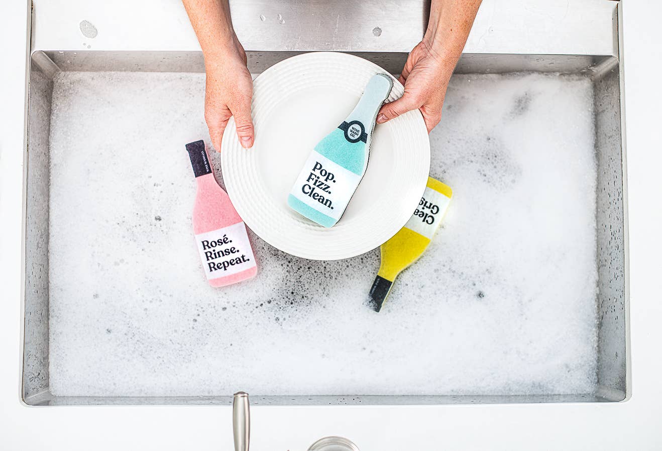 Wine Wash Co. - Scrubbly™ Kitchen Sponge: Pop Fizz
