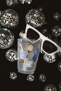 Sip Hip Hooray - Hampton Vibes Summer Collage Frosted Cups- Summer: Pack of 6