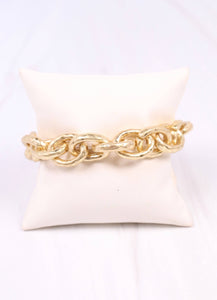 Caroline Hill - Brooke Stretch Bracelet WORN GOLD