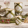 Thymes Frasier Fir® Frosted Plaid Medium Candle