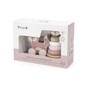 Polar B Pull Along Toy and Stacking Set