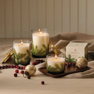 Thymes Frasier Fir Heritage Medium Pine Needle Luminary – 11 oz