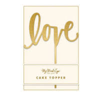 Gold “Love” Cake Topper