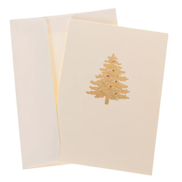 La Petite Presse Noël Boxed Holiday Cards – Gold Foil Christmas Tree