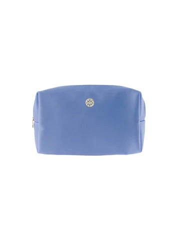 Mary Square Periwinkle- Simply Striped- Let's Face it Cosmetic Bag