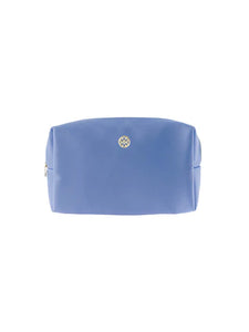 Mary Square Periwinkle- Simply Striped- Let's Face it Cosmetic Bag