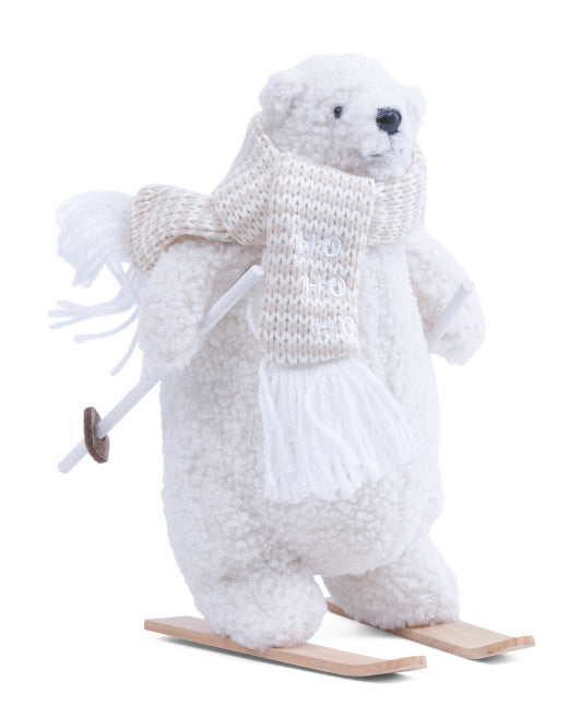 Winter Dreams Fabric Skiing Polar Bear