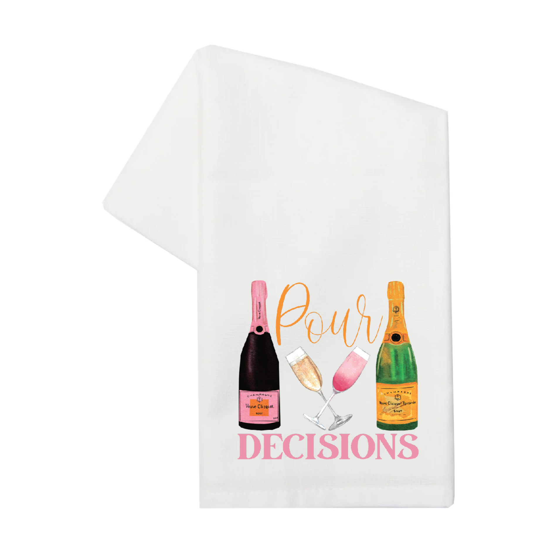 Sip Hip Hooray - Kitchen Tea Towel: Pour Decisions