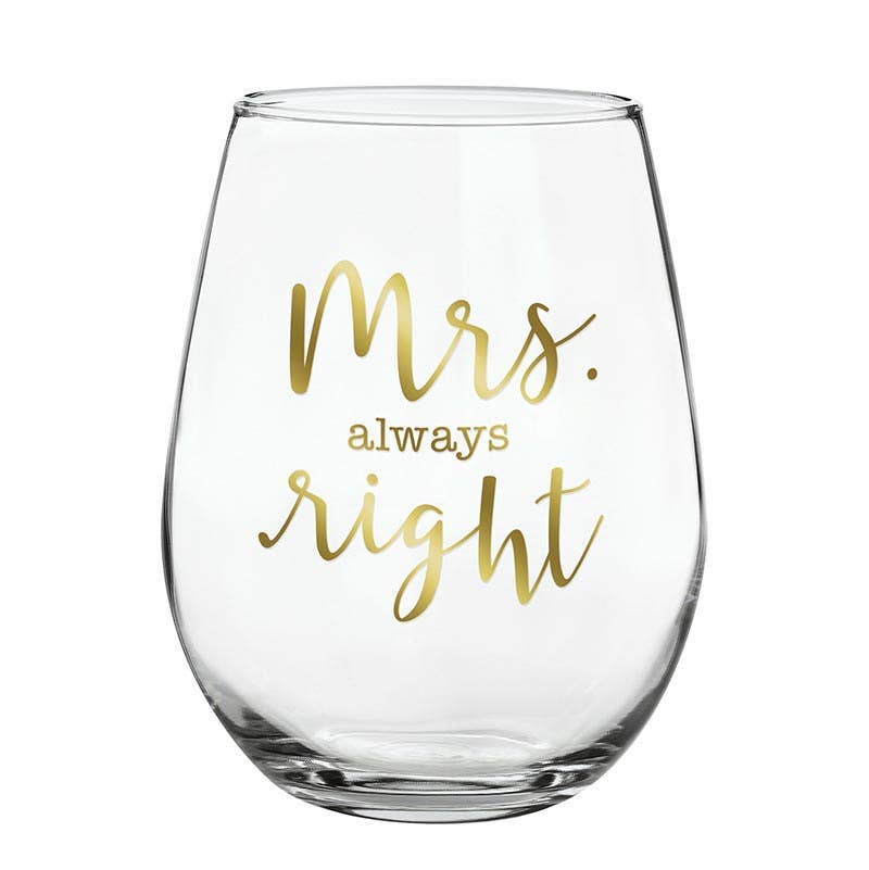 Angle - 20oz WineGls-G-Mrs. Right