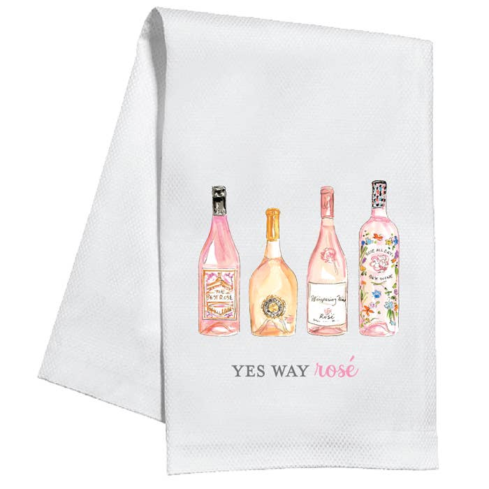 RosanneBeck Collections - Handpainted Rose Bottles Kitchen Towel