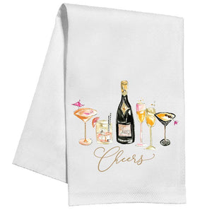 RosanneBeck Collections - Cheers  Champagne Bottle with Glasses Kitchen Towel