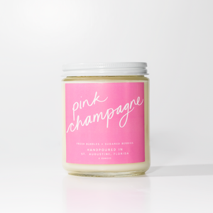 Poured Goods - Pink Champagne: 8 oz Soy Wax Hand-Poured Candle