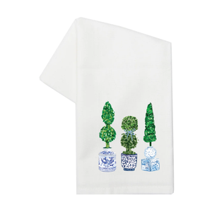 Sip Hip Hooray - Kitchen Tea Towel: Topiaries