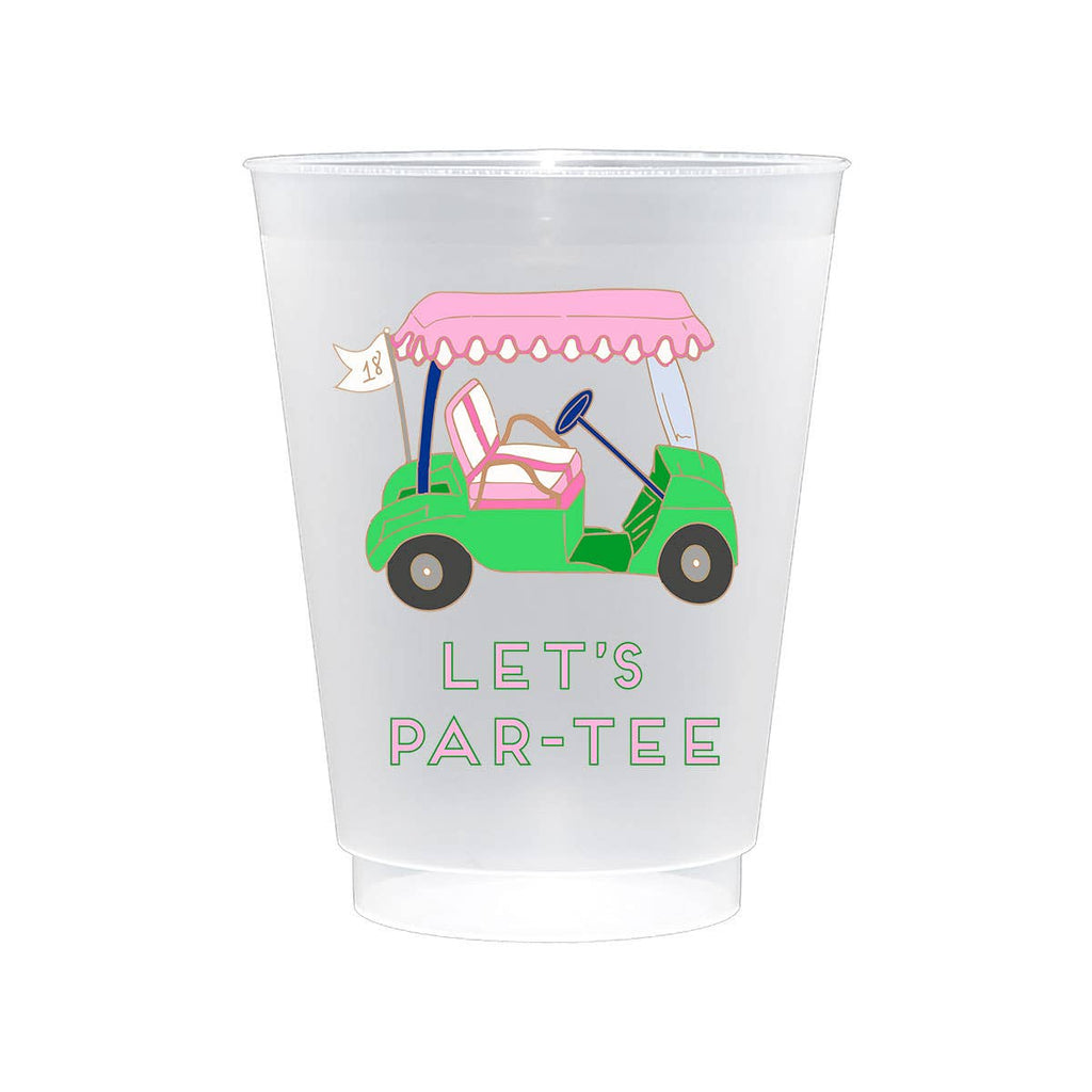 Canvas Style Preppy Golf Plastic Cups