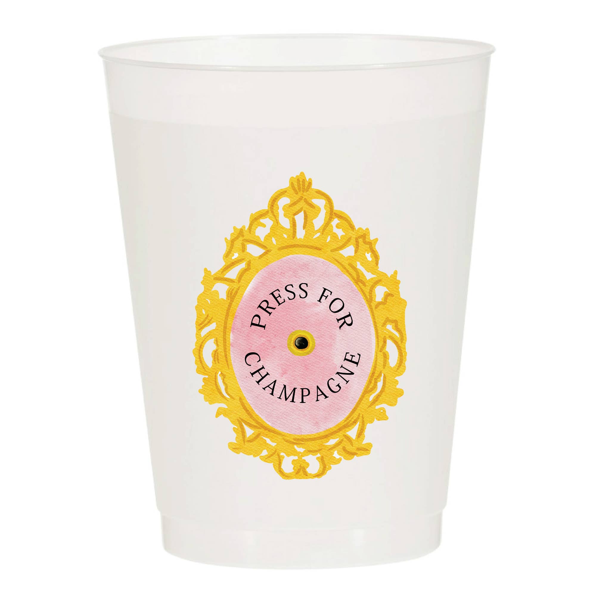 Sip Hip Hooray - Press for Champagne Frosted Cups: Pack of 6