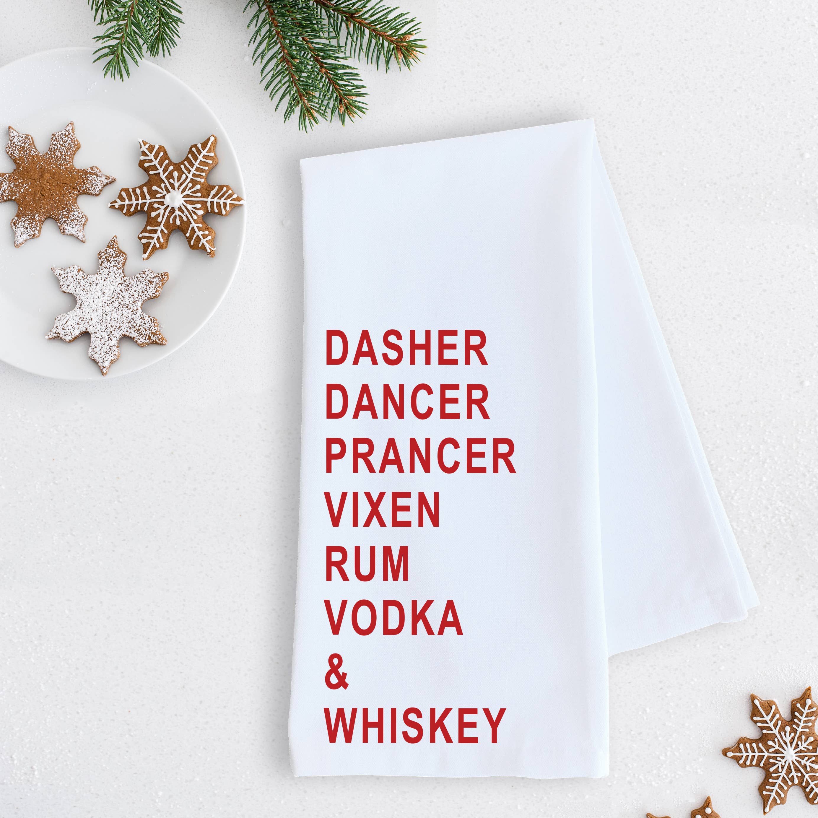 DEV D + CO. - Rum Vodka & Whiskey - Tea Towel - Holiday