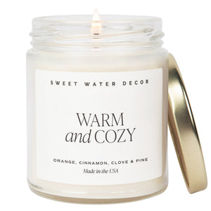Sweet Water Decor - Warm and Cozy 9 oz Soy Candle - Christmas Home Decor & Gifts