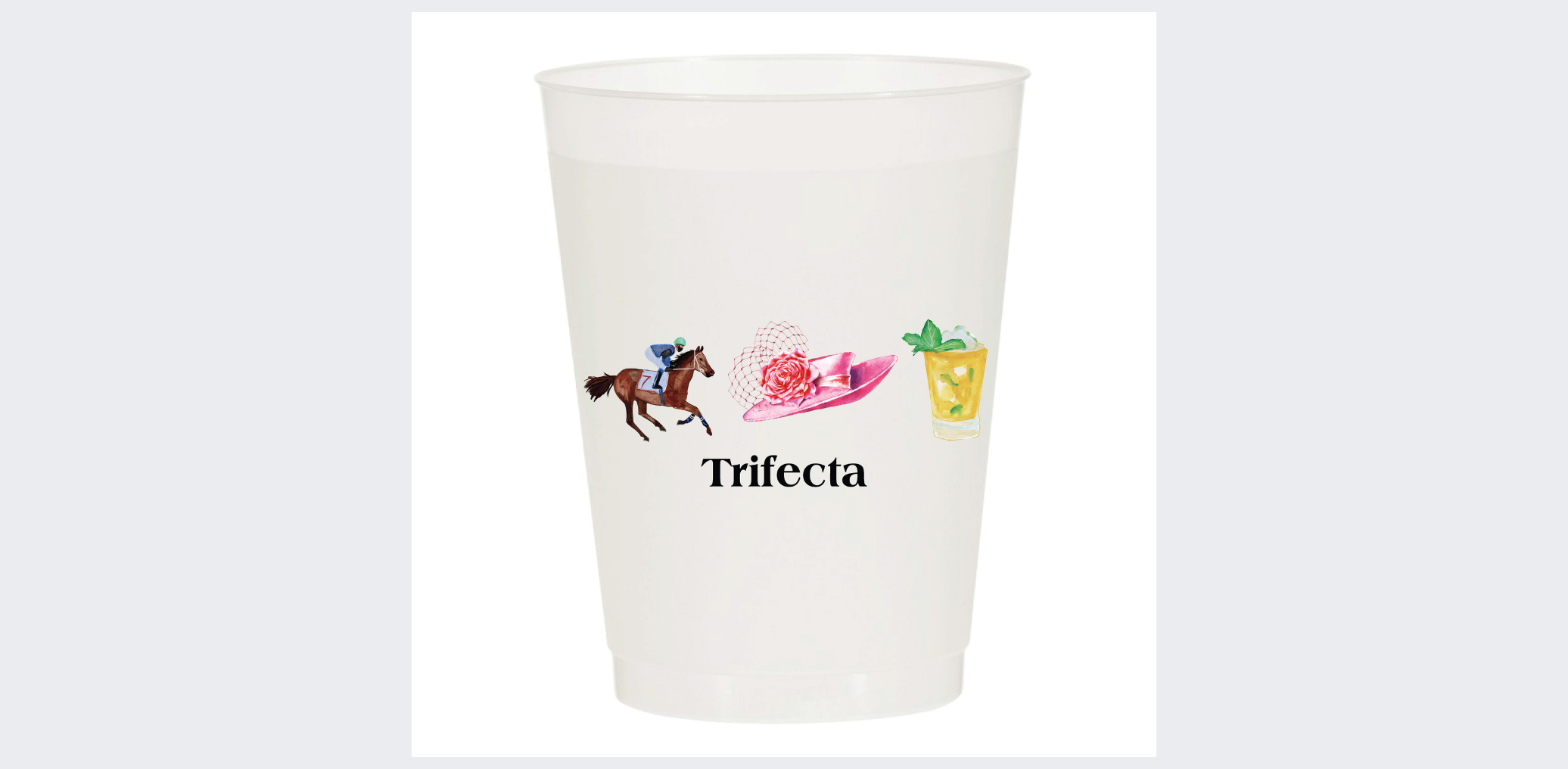 Sip Hip Hooray - Trifecta Kentucky Derby Frosted Cups - Derby: Pack of 6