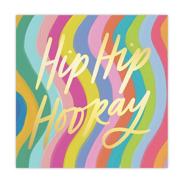 5" Foil Napkins-Hip Hip Hoory