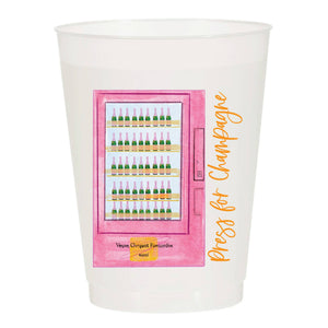 Sip Hip Hooray - Press For Champagne Vending Machine Frosted Cups