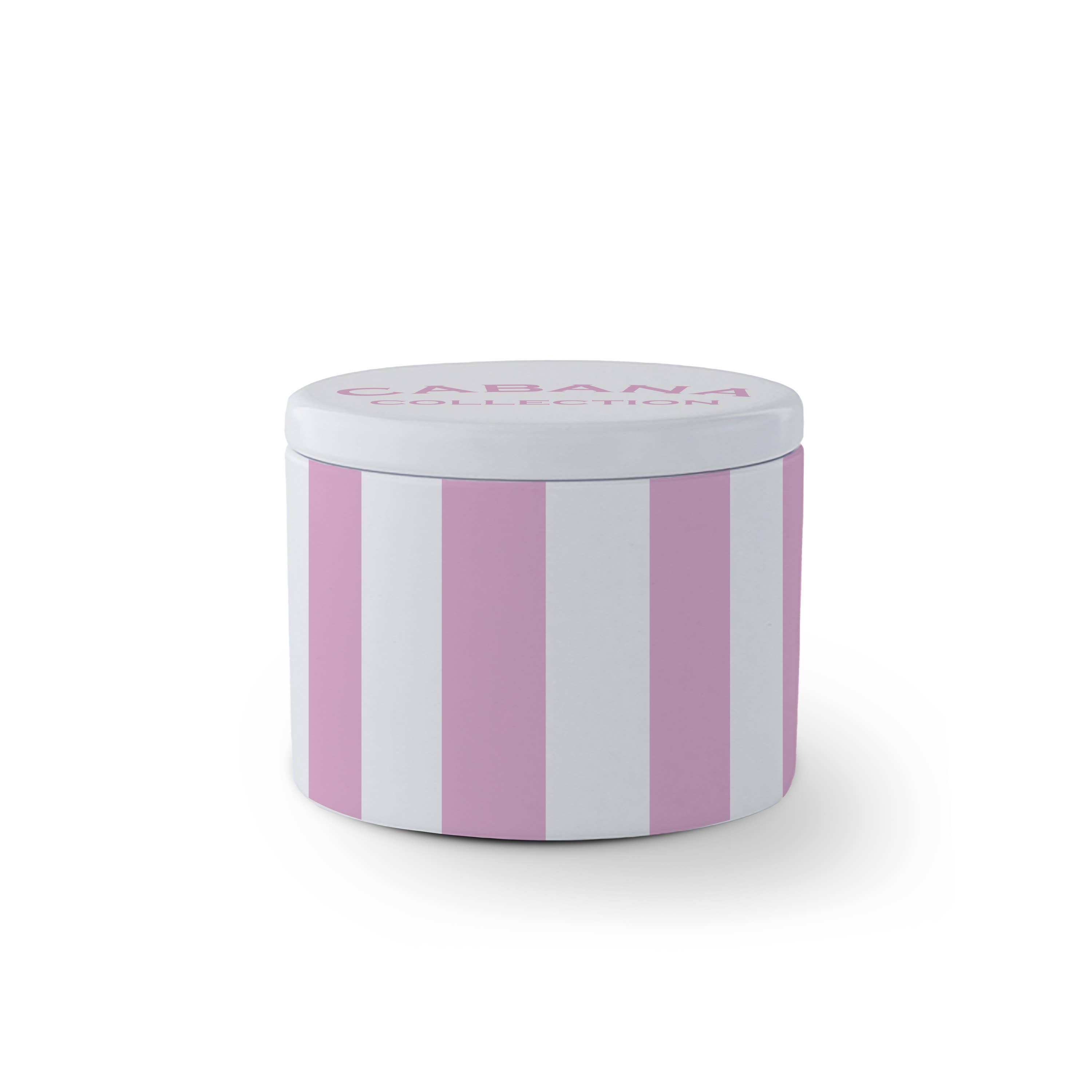 Toss Designs - Travel Candle-Cabana Stripes Pink/White