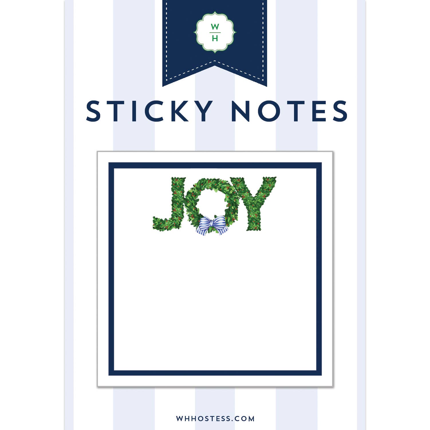 WH Hostess Social Stationery -  JOY Boxwood Sticky Notes