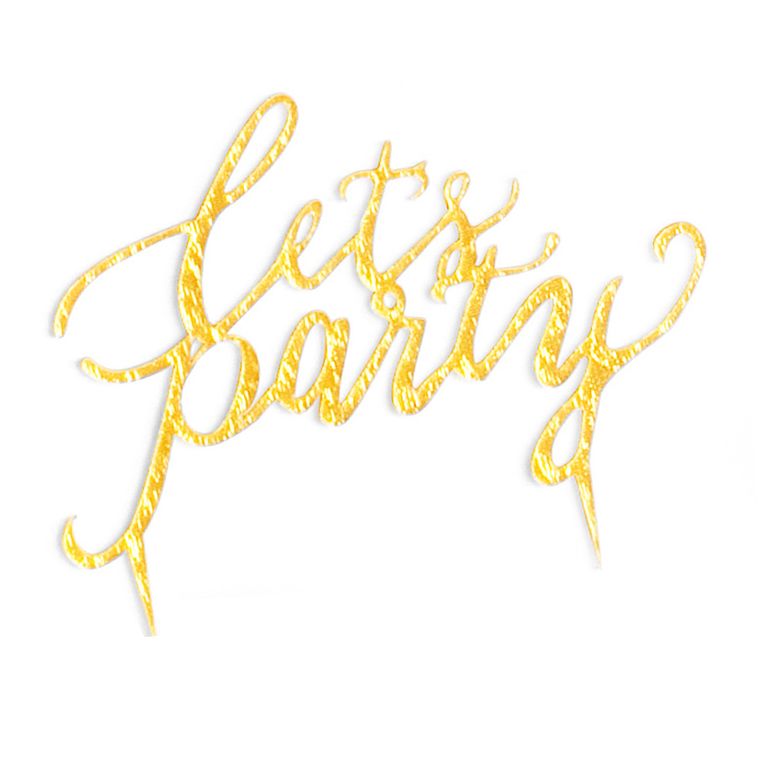 Acrylic Cake Topper - Gold/Silver Party Supplies