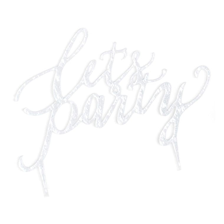 Acrylic Cake Topper - Gold/Silver Party Supplies
